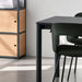 Annex Table Flush Water-based lacquered oak legs Anodized aluminium apron Adjustable gliders - HAY