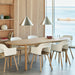 Annex Table Oblong Cream white powder coated aluminium legs Cream white powder coated aluminium apron Adjustable gliders - HAY