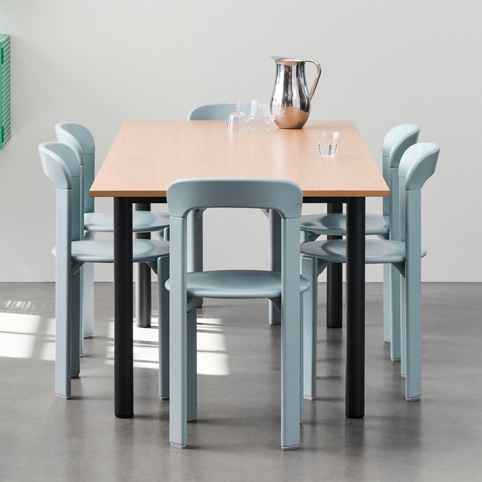 Annex Table Overhang Anodized aluminium legs Anodized aluminium apron Adjustable gliders - HAY