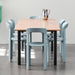 Annex Table Overhang Cream white powder coated aluminium legs Cream white powder coated aluminium apron Adjustable gliders - HAY