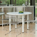 Annex Table Round Charcoal powder coated aluminium legs Charcoal powder coated aluminium apron Adjustable gliders - HAY