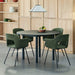 Annex Table Round Black water-based lacquered oak legs Black water-based lacquered oak apron Adjustable gliders - HAY