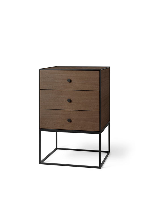 Frame Sideboard 49, Smoked Oak, With 3 Drawers