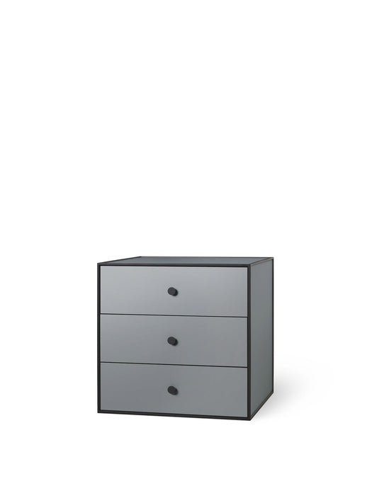 Frame 49 , 42X49X49, Dark Grey With 3 Drawers