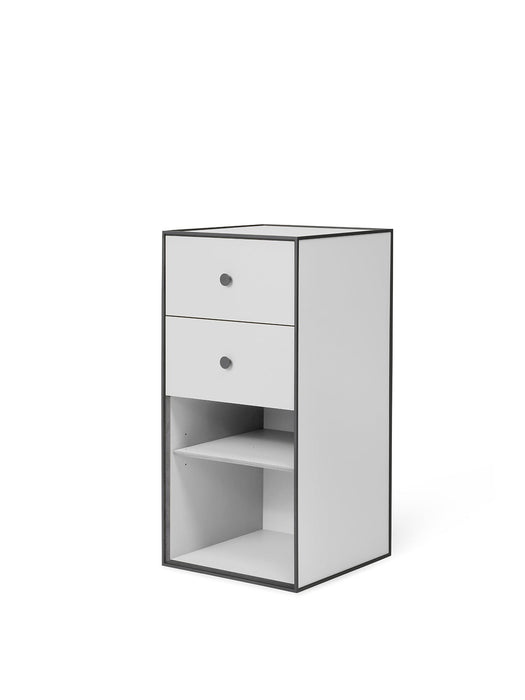Frame 70, 35X35X70, Light Grey Incl. 1 Shelf And 2 Drawers
