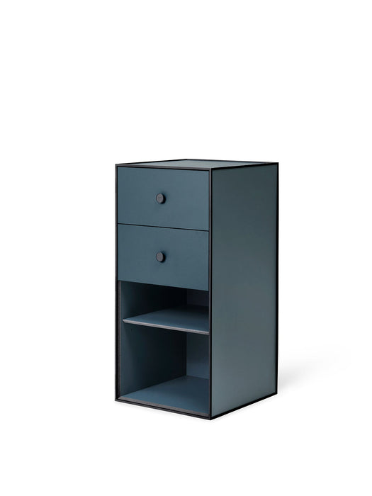 Frame 70, 35X35X70, Fjord Incl. 1 Shelf And 2 Drawers
