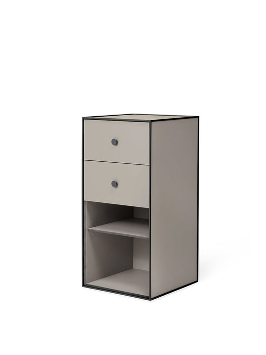 Frame 70, 35X35X70, Sand Incl. 1 Shelf And 2 Drawers