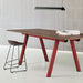 Boa Table 1100 Barn red powder coated frame - HAY