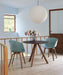 CPH20 Table Deep blue water-based lacquered oak frame - HAY