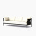 Can 3 seater Black powder coated steel frame Black strap - HAY
