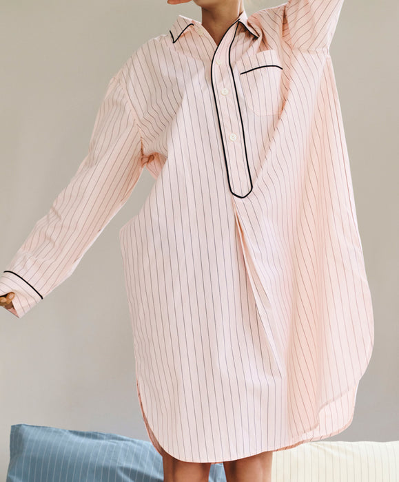 Fineline Long Nightshirt - HAY