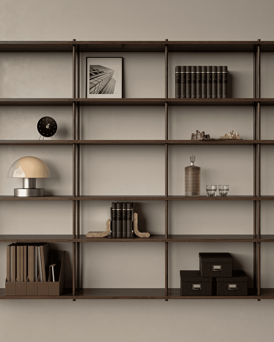 Bond 20 Shelf - Fogia Bond Shelving system wall hanged 30 cm Smoked oak lifestyle 02