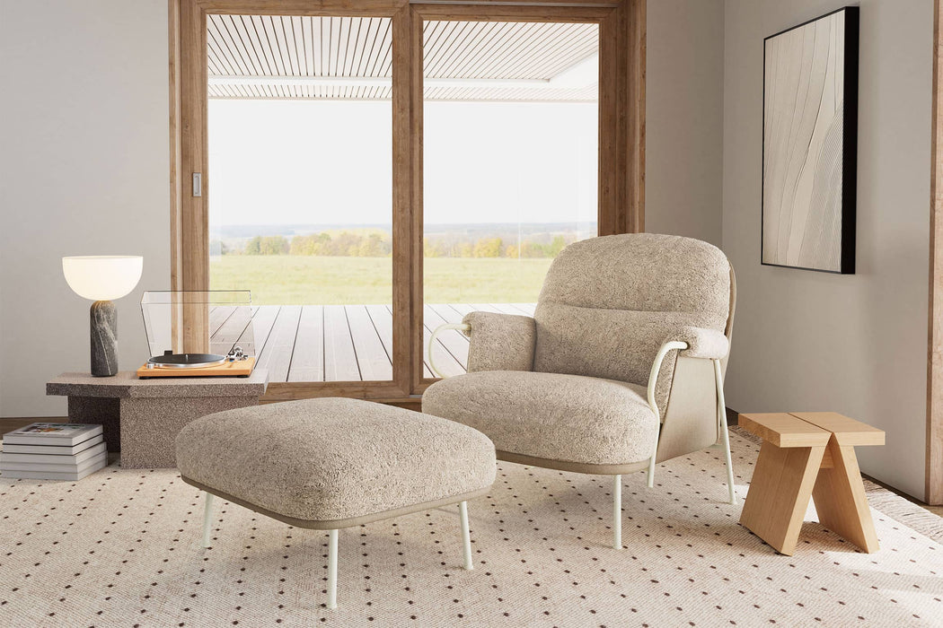 Lyra Lounge Chair - Fogia Lyra Lounge Chair Sheepskin Mohawi RAL1013 CylindoStudio 05