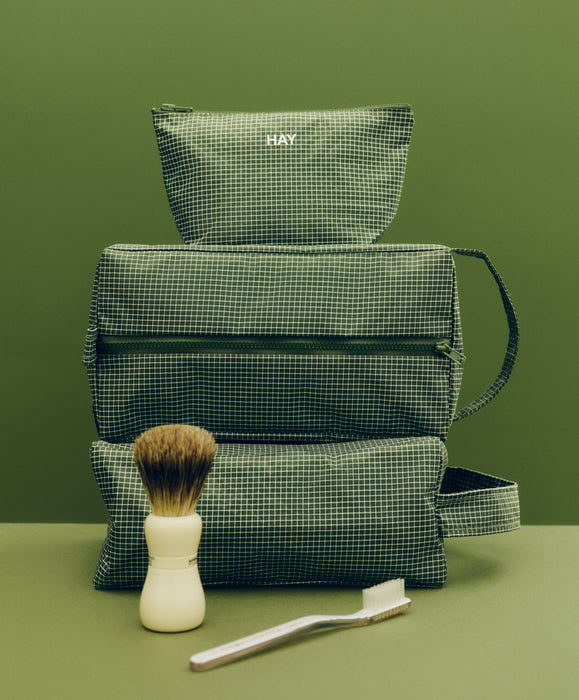 Grid Wash Bag - HAY