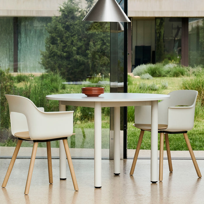 Layout Armchair 222 Black water-based lacquered solid oak 4 leg base Standard glider - HAY