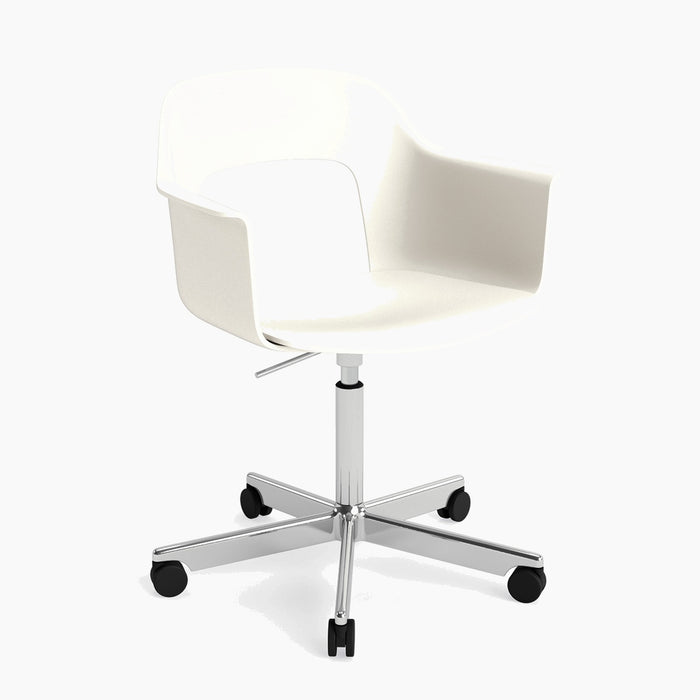 Layout Armchair 241 Polished aluminium 5 star swivel Gas lift Wheel base - HAY