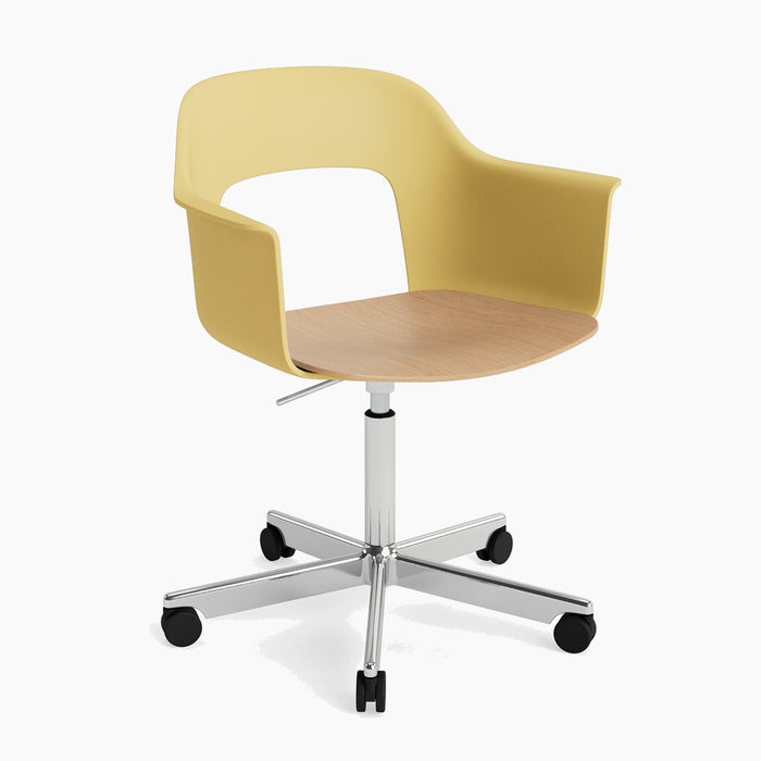 Layout Armchair 242 Black powder coated aluminium 5 star swivel Gas lift Wheel base - HAY
