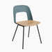 Layout Chair 112 Black powder coated steel 4 leg base Standard glider - HAY