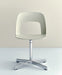 Layout Chair 131 Polished aluminium 4 star swivel base Standard glider - HAY