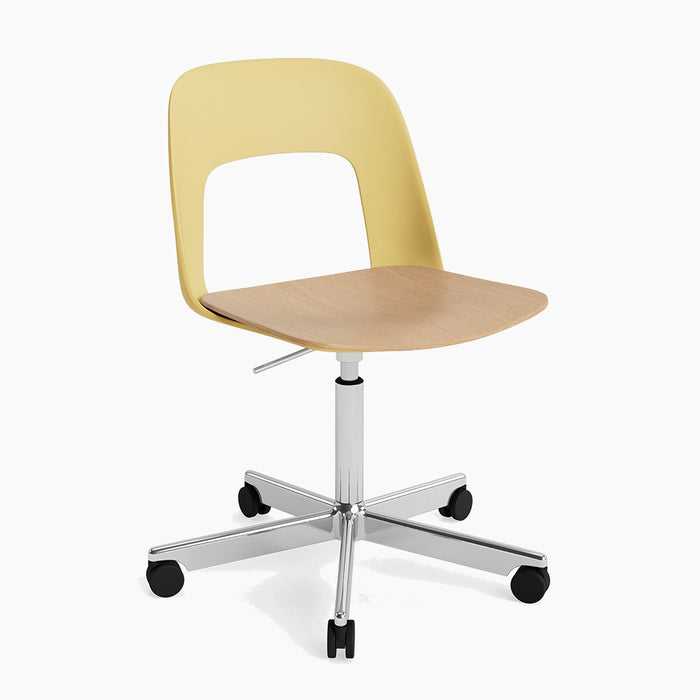 Layout Chair 142 Black powder coated aluminium 5 star swivel Gas lift Wheel base - HAY