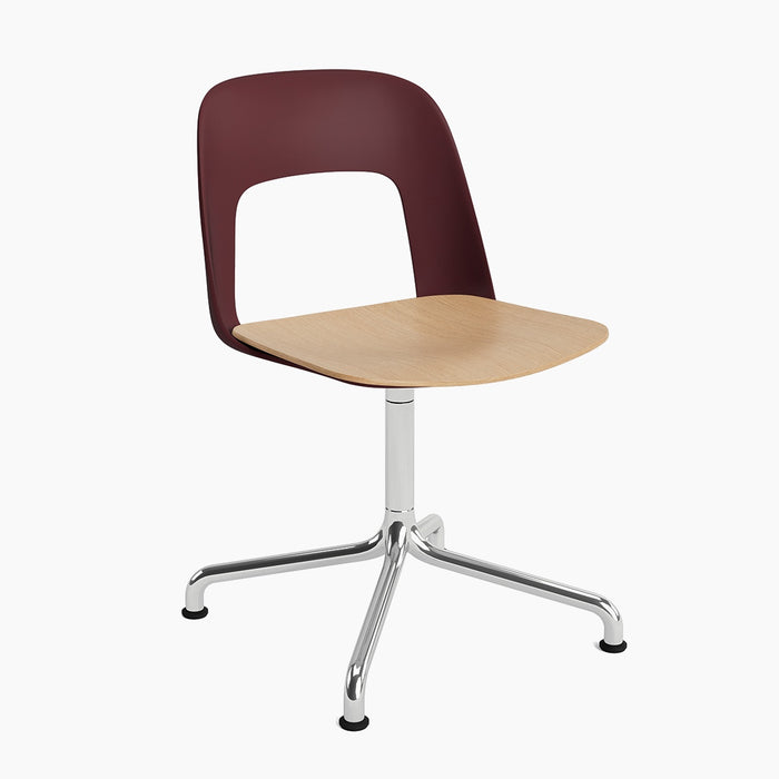 Layout Chair 152 Black powder coated aluminium 4 star swivel arc base Standard glider - HAY