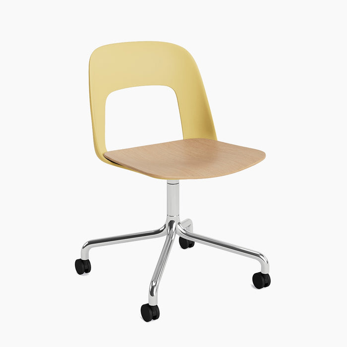 Layout Chair 162 Black powder coated aluminium 4 star swivel arc Wheel base - HAY