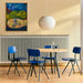 Loop Stand Table Round Deep blue powder coated steel frame - HAY