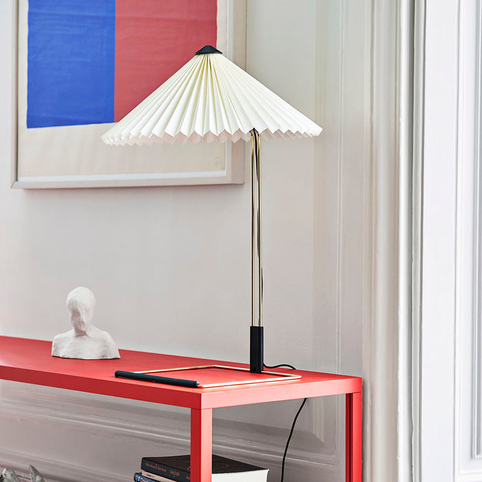 Matin Table Lamp Polished brass base - HAY