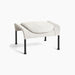 O2 Ottoman Eggshell powder coated steel 4 leg base Felt glider - HAY