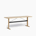 Passerelle High Table Water-based lacquered oak frame Ink black powder coated crossbar Adjustable gliders - HAY