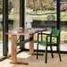 Passerelle Desk Water-based lacquered oak frame Burgundy red powder coated crossbar Adjustable gliders - HAY