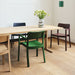 Passerelle Table Water-based lacquered oak frame Ink black powder coated crossbar Adjustable gliders - HAY