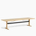 Passerelle Table Water-based lacquered oak frame Ink black powder coated crossbar Adjustable gliders - HAY