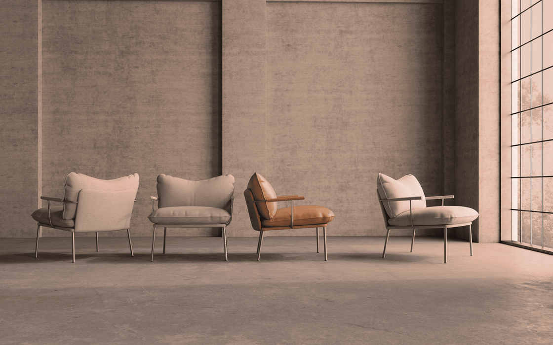 Pico Rectangular Ottoman - Pico lounge chair lifestyle 06