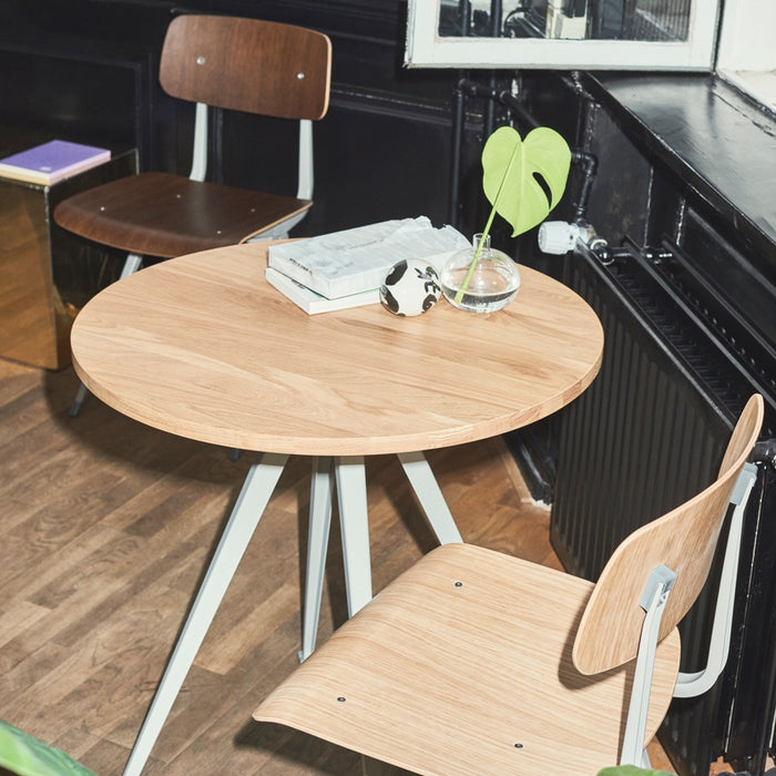 Pyramid 21 Café Table Beige powder coated steel frame - HAY