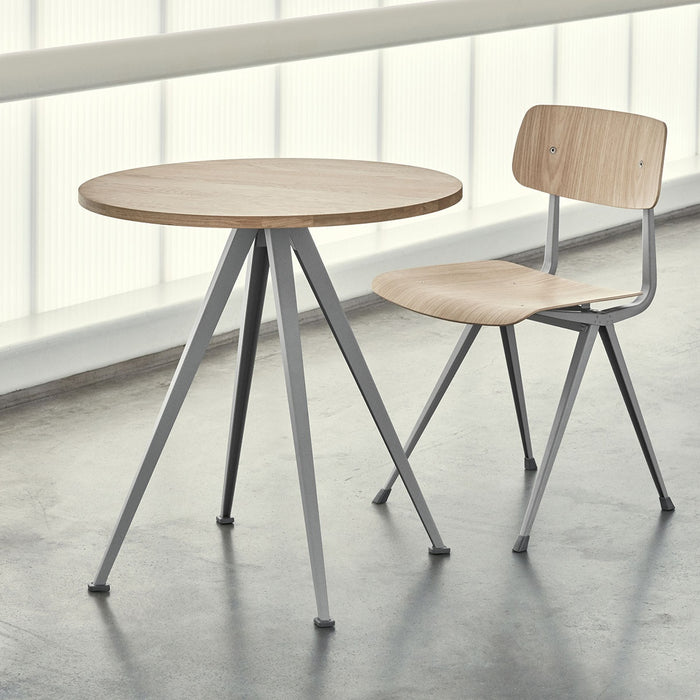 Pyramid 21 Café Table Black powder coated steel frame - HAY