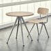 Pyramid 21 Café Table Beige powder coated steel frame - HAY