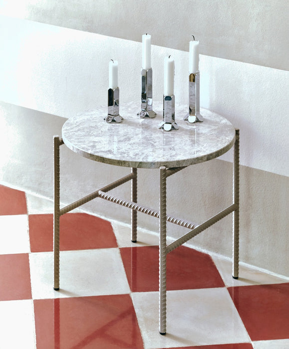 Rebar Side table Fossil grey powder coated steel frame - HAY