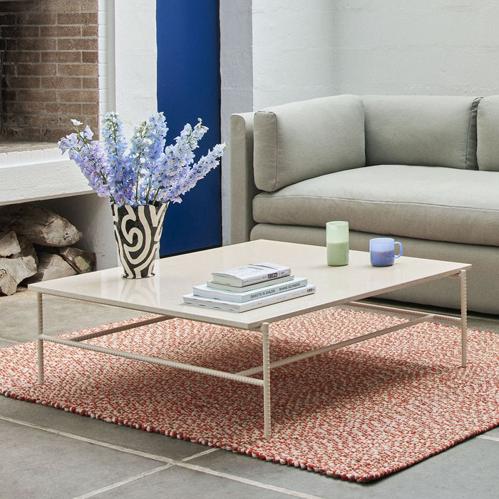 Rebar Coffee table Fossil grey powder coated steel frame - HAY