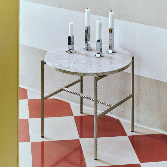 Rebar Side table Soft Black powder coated steel frame - HAY