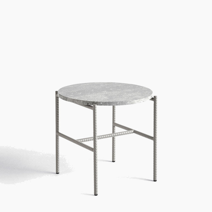 Rebar Side table Fossil grey powder coated steel frame - HAY
