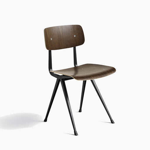 Result Chair Beige powder coated steel 4 leg base Standard glider - HAY