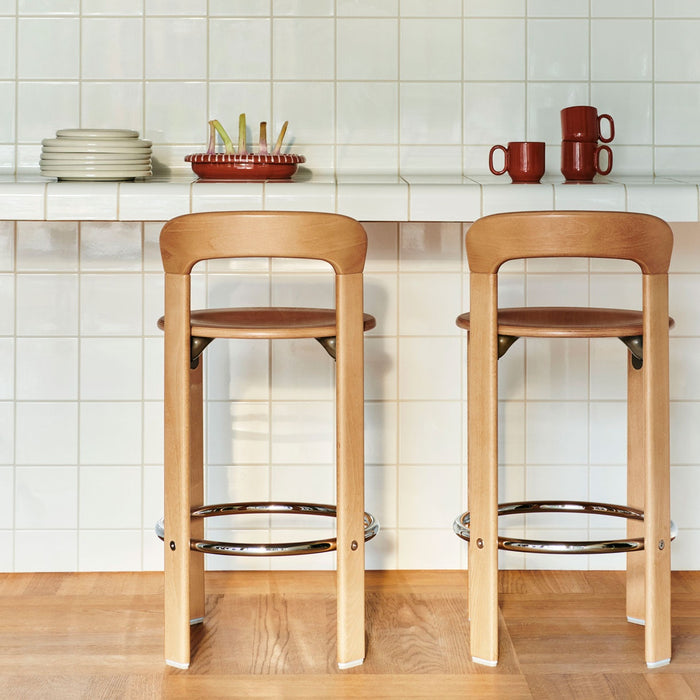 Rey Bar stool Low 4 leg base H65 Standard glider - HAY