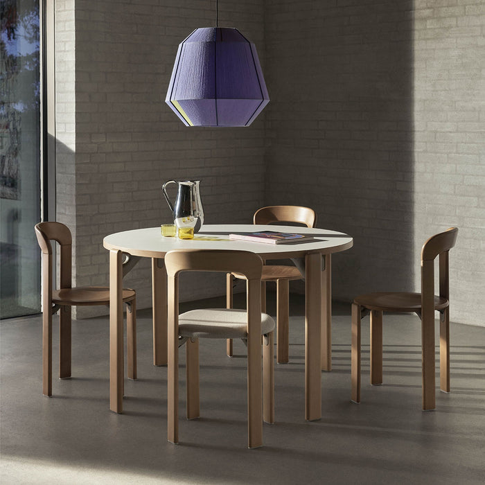 Rey Table Deep black water-based lacquered beech frame - HAY