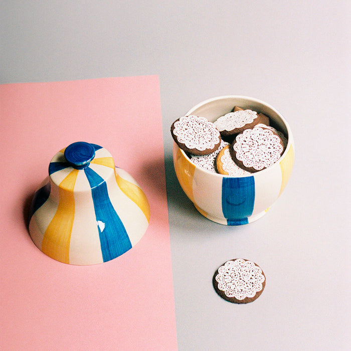 Sobremesa Stripe Cookie Jar - HAY