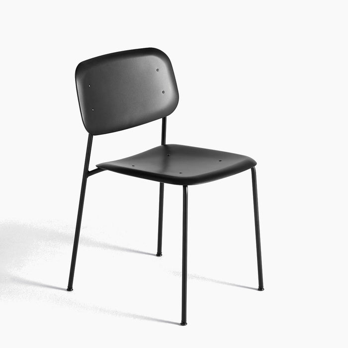 Soft Edge45 Soft grey powder coated steel 4 leg base Standard glider - HAY