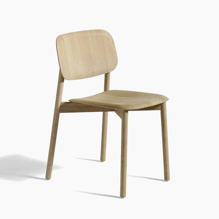 Soft Edge60 Black water-based lacquered solid oak 4 leg base Standard glider - HAY
