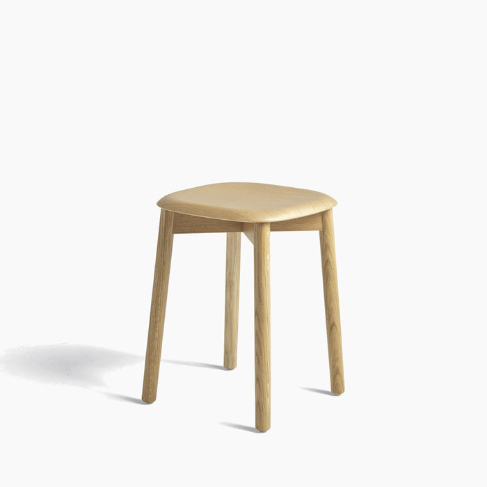 Soft Edge72 Soft black water-based lacquered solid oak 4 leg base Standard glider - HAY