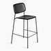 Soft Edge90 Black powder coated steel 4 leg base H75 Standard glider - HAY