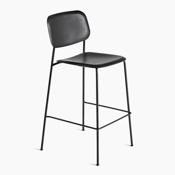 Soft Edge95 Black powder coated Steel 4 leg base H75 Standard glider - HAY